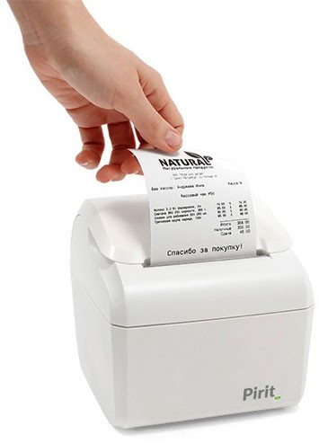 Вид чека на Pirit 2a