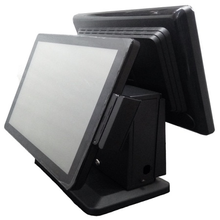 POS-компьютер моноблок OL-P06, 15“  с ОС/сенсорный 4Gb, SSD, MSR, LED, J1900/2xCOM/